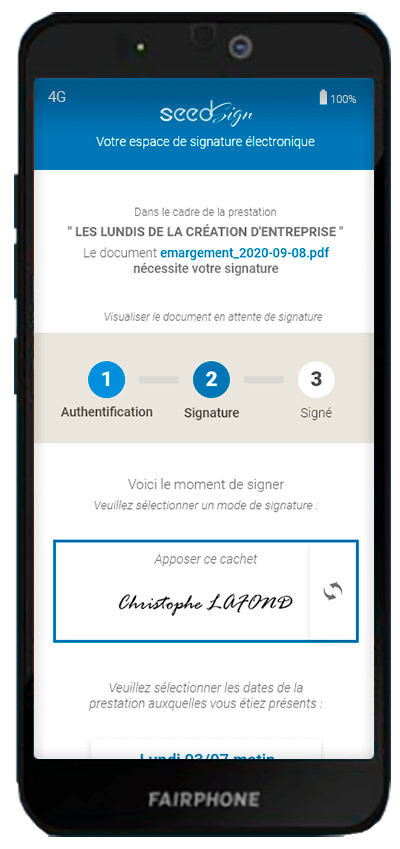 exemple de signature via SeedSign